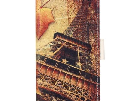 iPhone 13 Pro Læder Cover m. Pung - Eiffel Tårn & Ahorn Blad Hot on Sale