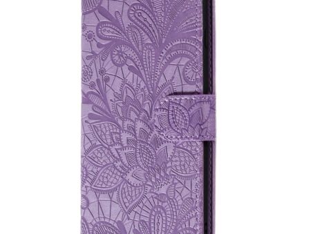 Samsung Galaxy M11 Blomster Blonder Læder Flip Cover - Lilla Supply