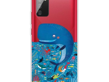 Samsung Galaxy A02s Fleksibel Plastik Cover - Hval Print Cheap