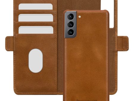 Samsung Galaxy S21+ (Plus) dbramante1928 Lynge Ægte Læder Magnet Cover - Tan For Discount