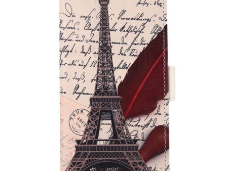 iPhone 13 Pro Læder Cover m. Pung - Eiffel Tårn & Fjer Online now