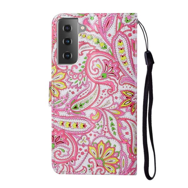 Samsung Galaxy S21+ (Plus) Læder Cover m. Pung - Paisley Flower For Discount