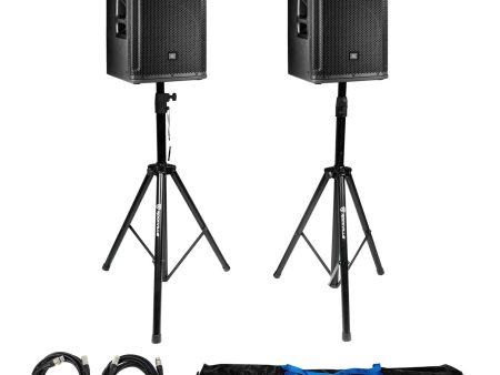 (2) JBL SRX812P 12  2000 Watt Powered 2-Way DJ PA Speakers+Stands+Cables+Bag Online