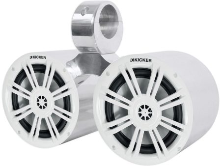 Kicker 41KM604W Dual 6.5  KM-Series 150W Marine Wakeboard Tower Speakers Cheap