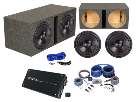 2 American Bass XD-1544 2000w 15  Subwoofers+Vented Sub Box+Mono Amplifier+Wires Fashion