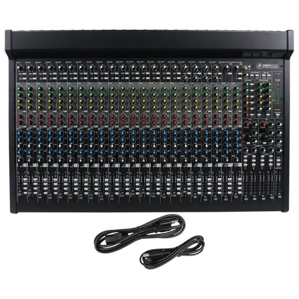 Mackie 2404VLZ4 24-Channel 4-Bus FX Mixer w  USB + ATH-M50X Headphones + Stand Hot on Sale