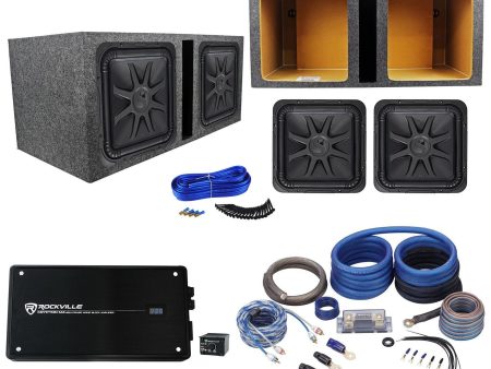 (2) Kicker 44L7S15-4 15  4000 Watt Solobaric L7S Subwoofers+Amp+Sub Box+Wire Kit Online