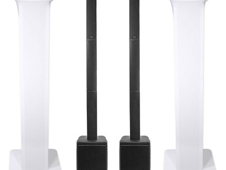 (2) Gemini WRX-843 Line Array Portable PA DSP DJ Speakers w Subs+Totem Stands Online now