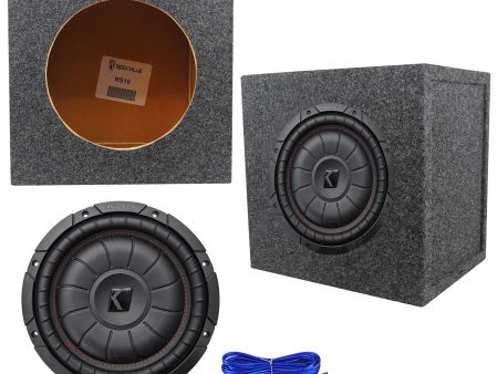 Kicker 43CVT102 COMPVT 10  800 Watt Car Subwoofer + Sealed Sub Box Enclosure Online now