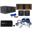 2) Kicker L7S104 10  SoloBaric L7S Subs+Vented Enclosure+1500W Amplifier+Amp Kit Online Hot Sale