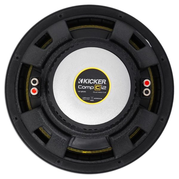 (2) Kicker 44CWCD124 CompC 12  1200w DVC 4-Ohm Car Subs+Mono Amplifier+Amp Kit Online now