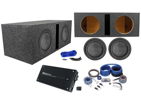 (2) American Bass XR-10D4 2000w 10  Subwoofers+Vented Box+Mono Amplifier+Amp Kit Online now