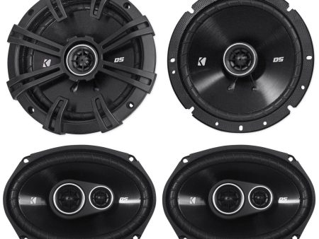 2) Kicker 43DSC6704 DSC670 6.75  Car Speakers+2) 43DSC69304 DSC6930 6x9 Speakers Discount