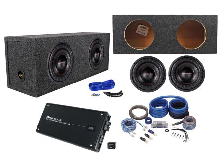 (2) American Bass XFL-1044 2000 Watt 10  Subwoofers Subs+Mono Amplifier+Amp Kit For Cheap