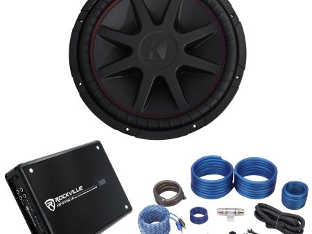 Kicker 43CVR152 COMPVR 15  1000 Watt Car Subwoofer Sub+Mono Amplifier+Amp Kit Online Hot Sale