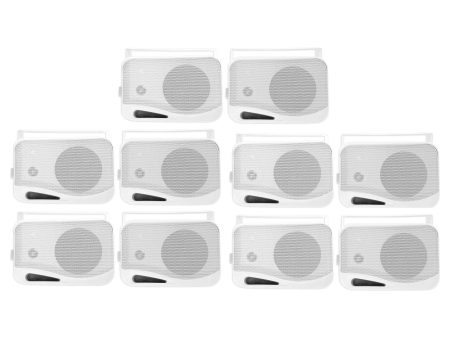 (10) Rockville HP4S-8 4  Outdoor Indoor Home Theater Speakers w  Swivel Brackets For Cheap