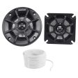 (2) Kicker 40PS44 4  60W ATV UTV RZR Polaris Motorcycle Speakers+Marine Wire Cheap