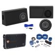 Kicker 43CVT104 COMPVT 800w 10  Slim Subwoofer+Ported Sub Box+Amplifier+Wire Kit Hot on Sale