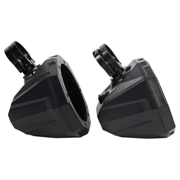 2) 6.5  Roll Cage Roll Bar Tower SSV Speakers for Polaris RZR XP XP4+Red Grills For Cheap