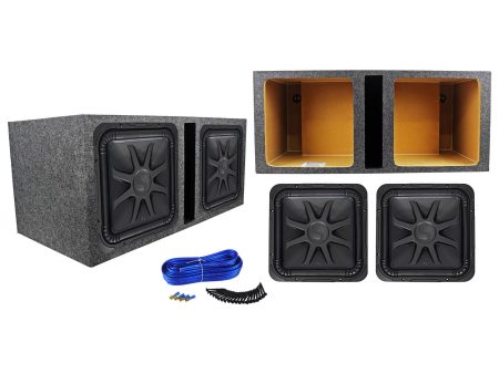 (2) Kicker L7S152 15  4000w L7S Square Car Subwoofers+Vented Sub Box Enclosure Cheap