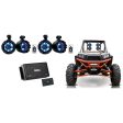 4) Rockville 6.5  LED Black Tower Speakers+Bluetooth Amp For RZR ATV UTV Cart For Cheap