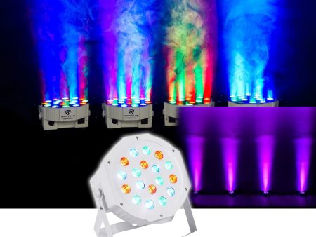 Rockville RockPAR50 LED RGB Compact Par Can DJ Club Stage DMX Wash Light - White Supply