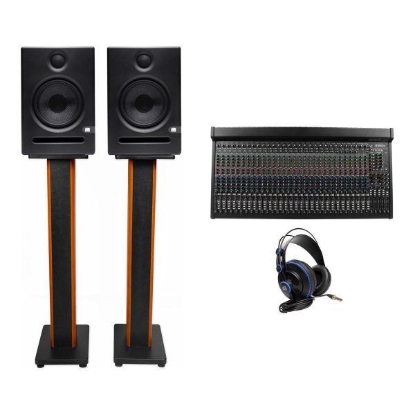 Mackie 3204VLZ4 32-ch. 4-Bus FX Mixer 3204-VLZ4+Monitors+Headphones+36  Stands Hot on Sale