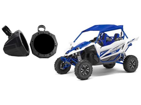 2) 6.5  Top Crossbar Roll Cage Tower Speaker Pods Enclosures for Yamaha YXZ Hot on Sale