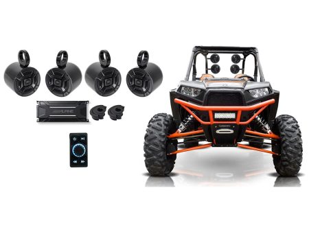 4) Polk Audio 6.5  Tower Speakers+Alpine Amplifier+Bluetooth Switch RZR ATV UTV Online now