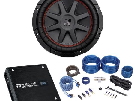 Kicker 43CVR102 COMPVR 10  700 Watt Car Subwoofer Sub+Mono Amplifier+Amp Kit For Sale