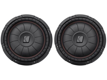 (2) Kicker 43CVT124 COMPVT 1600w 12  4-Ohm SVC Shallow Slim Car Subwoofers Subs Online Sale