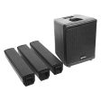 (2) Gemini WRX-843 Line Array Portable PA DSP DJ Speakers w Subs+Facade+Hazer For Discount