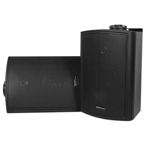 10) Rockville HP5S Black 5.25  Marine Box Speakers with Swivel Bracket For Boats Online now