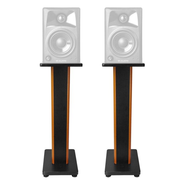 (2) Rockville 28  2-Tone Studio Monitor Speaker Stands For M-Audio AV42 Monitors Discount