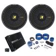 (2) Kicker 44CWCD124 CompC 12  1200w DVC 4-Ohm Car Subs+Mono Amplifier+Amp Kit Online now