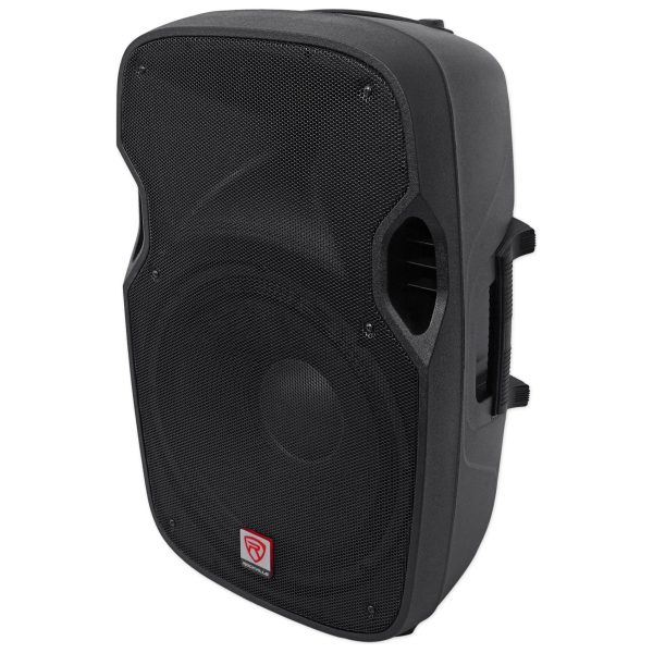 2 Rockville SPGN154 15  1600w DJ PA Speakers+Stands w LED s+Remote+Cables+Facade Online Sale