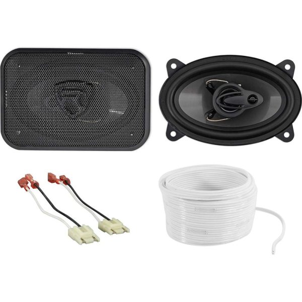 Rockville 4x6  Front Factory Speaker Replacement Kit For 87-95 Jeep Wrangler YJ Supply