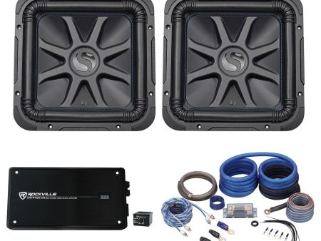 (2) Kicker L7S124 12  1500W Solobaric L7S 4-Ohm Car Subs+1500W Amplifier+Amp Kit Hot on Sale