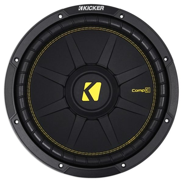 (2) KICKER 44CWCS124 CompC 12  1200 Watt Car Subwoofers+Sealed Sub Box Enclosure Online Sale