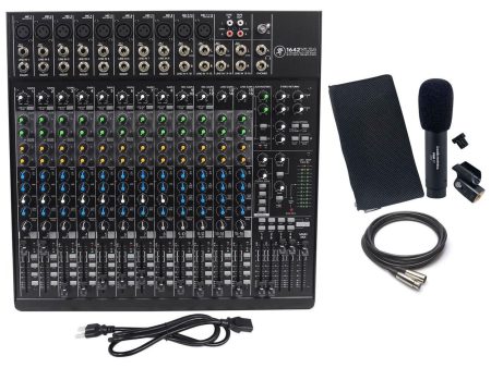 New Mackie 1642VLZ4 16-channel Mixer + PRO37 Microphone + 25  Hosa XLR Cables For Discount