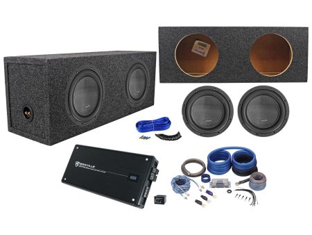 (2) American Bass XR-10D4 2000w 10  Subwoofers+Sealed Box+Mono Amplifier+Amp Kit Hot on Sale