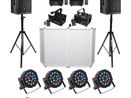 (2) JBL SRX812P 12  2000w Powered DJ Speakers+Facade+Fog+Haze+Par+Moving Heads For Cheap