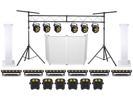 6) Chauvet DJ Ezlink Strip Q6 BT+6) Par Q6+6) Q4 Wash Lights+Facade+Totems+Truss Cheap