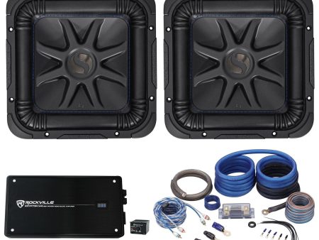 2) Kicker L7S104 10  1200w 4 Ohm Solo Baric L7S Car Subs+1500w Amplifier+Amp Kit Cheap