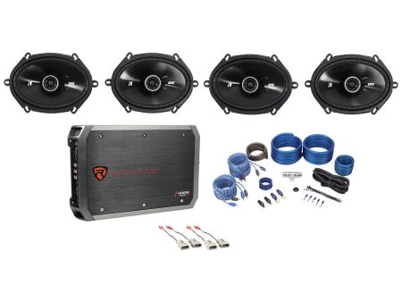 Kicker 6x8  Factory Speaker Replacement Kit+4-Ch Amp For 95-97 Ford Explorer Fashion