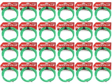 24 Rockville RCTR110G Green 10  1 4   TRS to 1 4   TRS  Cable 100% Copper Cheap