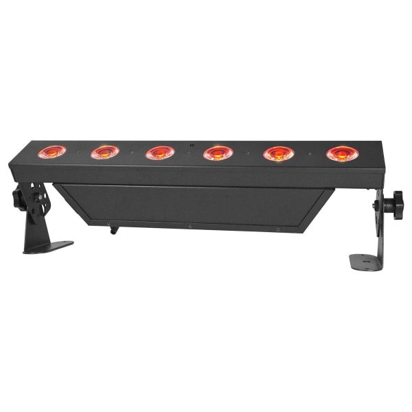 6) Rockville BEST STRIP 60 Black Rechargeable Light Bars+Wireless DMX Controller Online Hot Sale