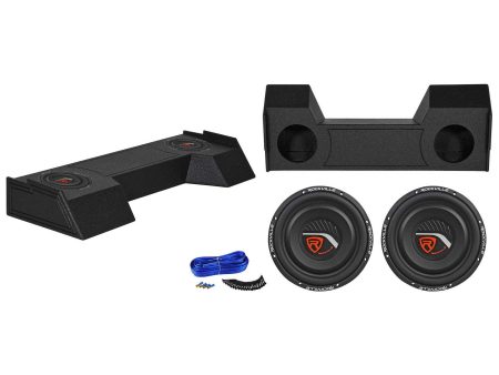 (2) 10  2-Ohm Subwoofers+Bedlined Downfire Box For 2019-2020 Dodge Ram Crew Cab For Cheap