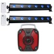 (2) American DJ ADJ UB 6H 22.5  RGBAW+UV LED DMX Wash Light Bars+ROCKBOX For Discount