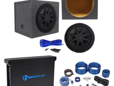 Kicker 43CVR154 COMPVR 15  1000W Car Subwoofer+Sealed Box+Mono Amplifier and Amp Kit Online Hot Sale